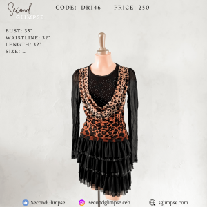 Dress - Black Jaguar Print