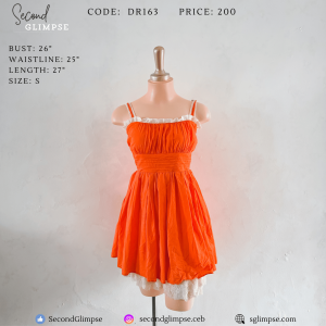 Dress - Red Orange