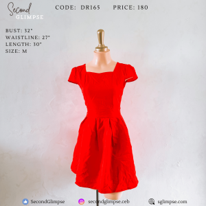 Dress - Bright Red Orange