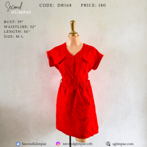 Dress - Red Orange