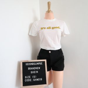 SHEIN EZwear Slogan Graphic Crop Tee It's All Good